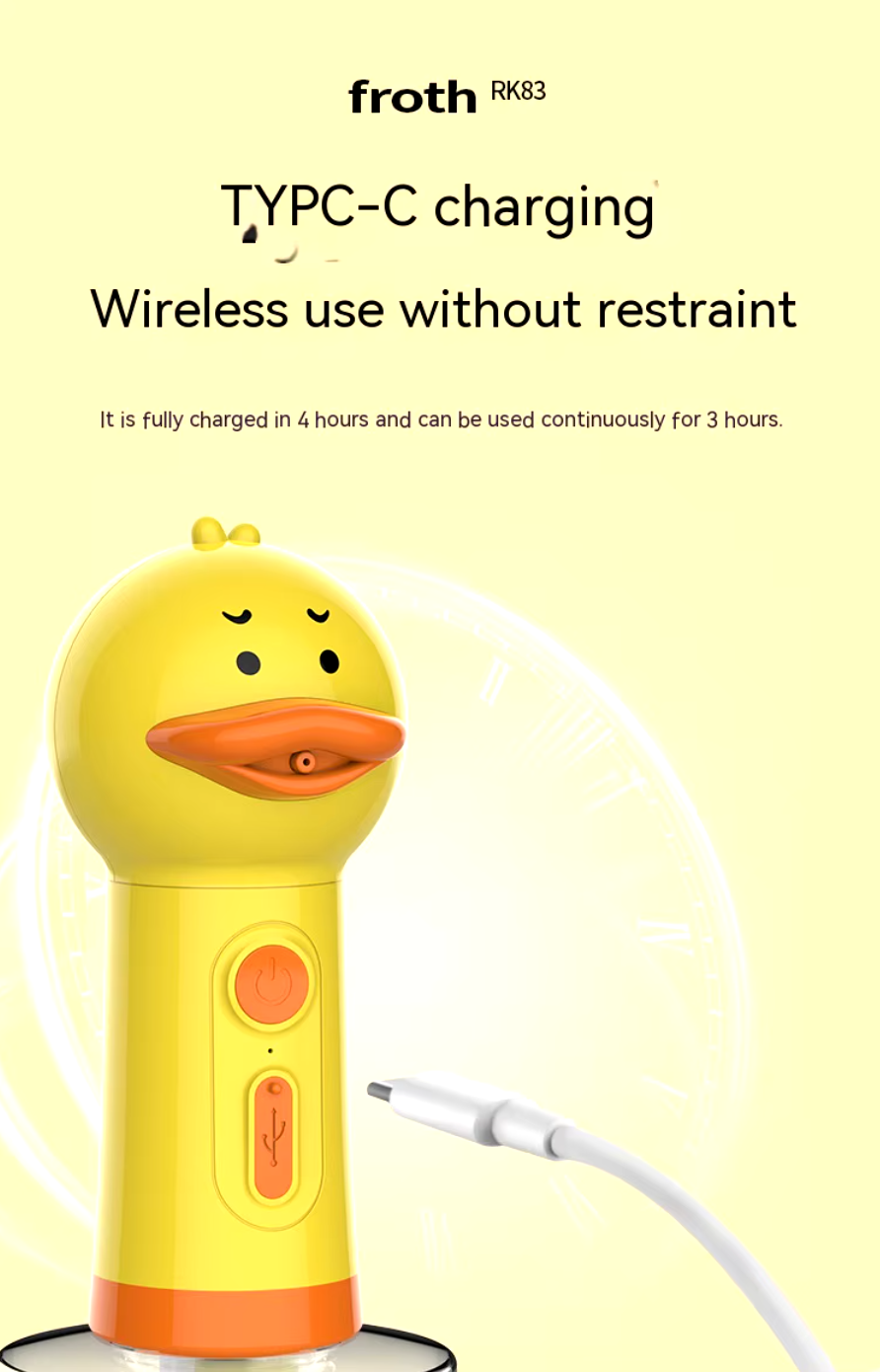 Yellow Duck Electric Foam Machine automatic soap dispenser for easy and fun pet grooming