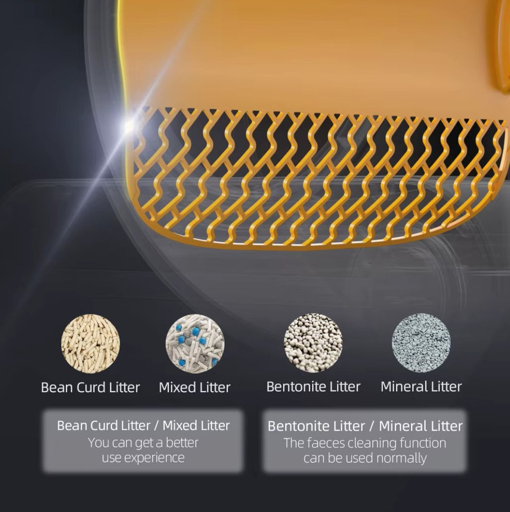 Tonepie 65L automatic self-cleaning cat litter box for multiple cats with app control