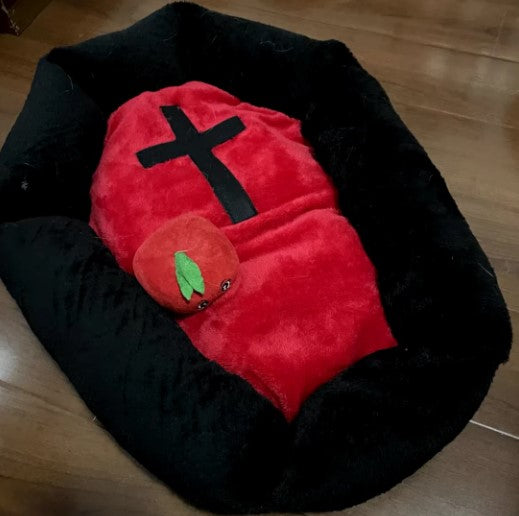 Halloween-themed dog bed designed for festive comfort and spooky decor