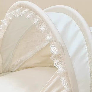 Luxury Princess Dog Bed with Lace Canopy for Small Dogs – Soft Washable Indoor Pet Cradle