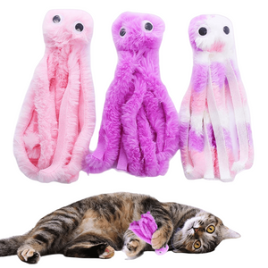 Cute Octopus Plush Toy – Soft Interactive Cat Toy for Play and Exercise