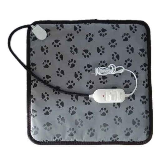 Electric pet heating pad for cats, dogs, and small animals with adjustable temperature and waterproof design