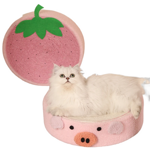 2-in-1 Cat Scratcher and Lounge Bed – Recyclable Bowl-Shaped Sisal Mat