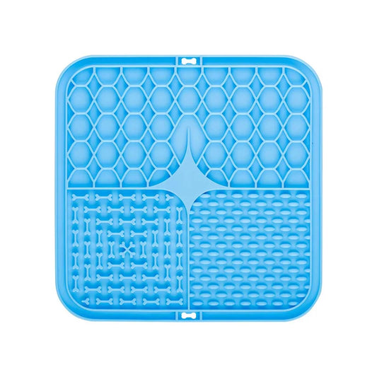 Silicone licking mat for dogs and cats with strong suction cups