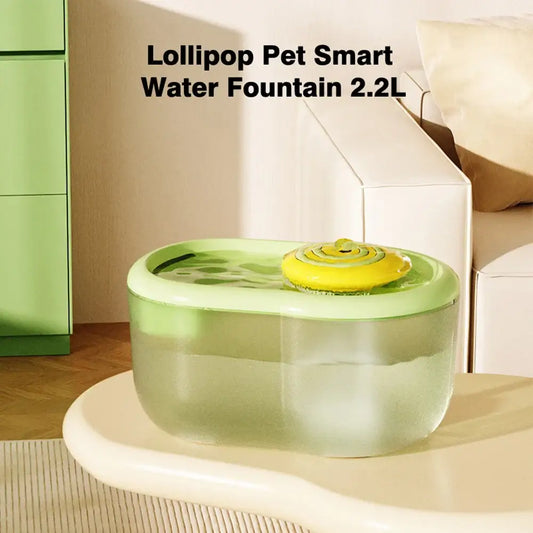 Smart electric cat water dispenser with quiet filtration and high-capacity tank for clean and fresh hydration.
