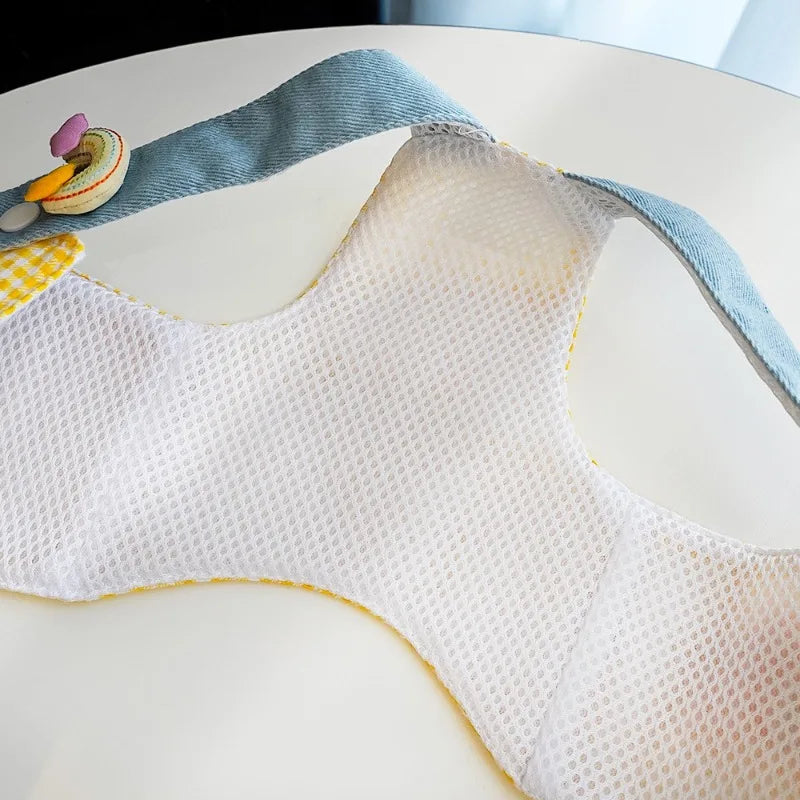 Fries-themed puppy harness set with matching hat and leash, ideal for small dogs on walks and outings.