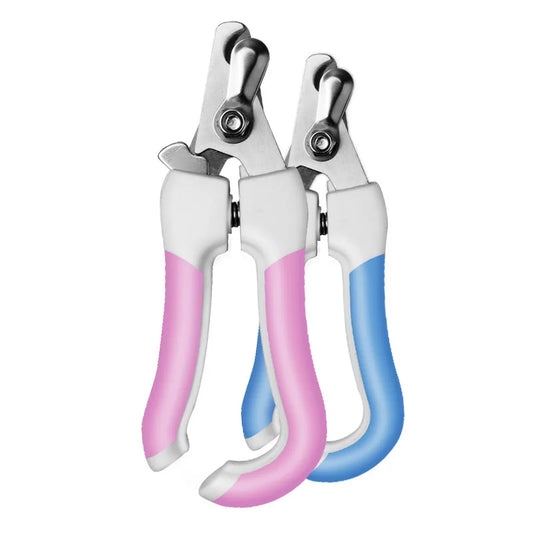 Pet nail clippers with stainless steel blades for cats, dogs, and small animals