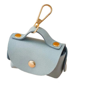 Portabolsas de piel sintética para excrementos de perro: dispensador elegante y portátil para paseos