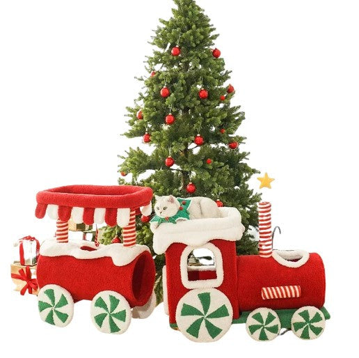 Cat christmas climbing train – durable scratchers and climbing trees