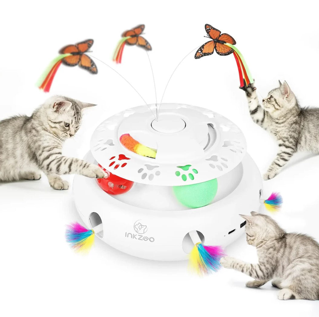 Playful cat with interactive toy – from our fun cat toys collection