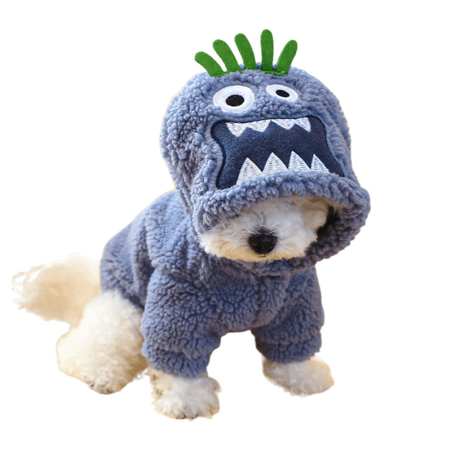 Halloween dog hoodie, warm pet apparel, thick plush dog coat, small medium dog hoodie, autumn winter pet clothing