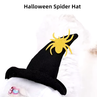 Halloween ghost costume for cats and dogs with pumpkin pocket and funny hat, perfect for spooky celebrations.