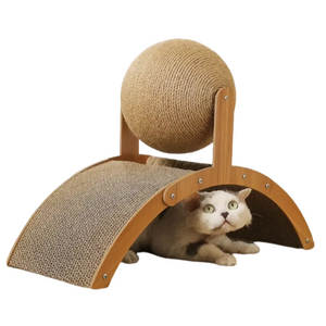 Balle à gratter 2 en 1 pour chat - Jouet en sisal durable pour des griffes saines et des chats joueurs