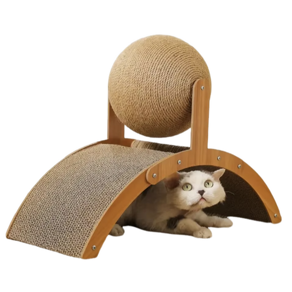 Pelota rascadora 2 en 1 para gatos: juguete de sisal duradero para garras sanas y gatos juguetones