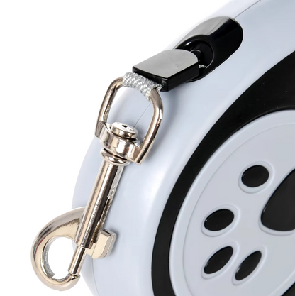 Automatic retractable dog leash with anti-slip handle and 360-degree swivel for all dog sizes