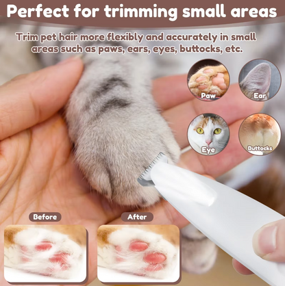 LED dog paw trimmer with digital display and stainless steel blade