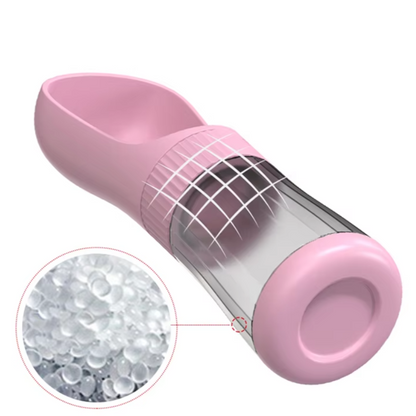 2 in 1 portable dog water bottle and food dispenser for outdoor activities