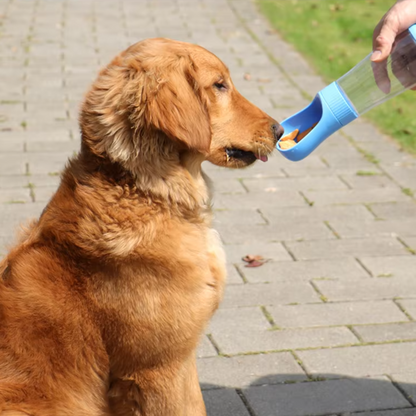2 in 1 portable dog water bottle and food dispenser for outdoor activities