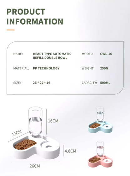 Double dog and cat bowl set for feeding and drinking, durable pet-safe materials, stylish design, easy to clean for small dogs and cats.