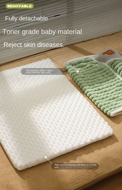 Thick plush pet bed mat for dogs and cats with washable cover for winter comfort