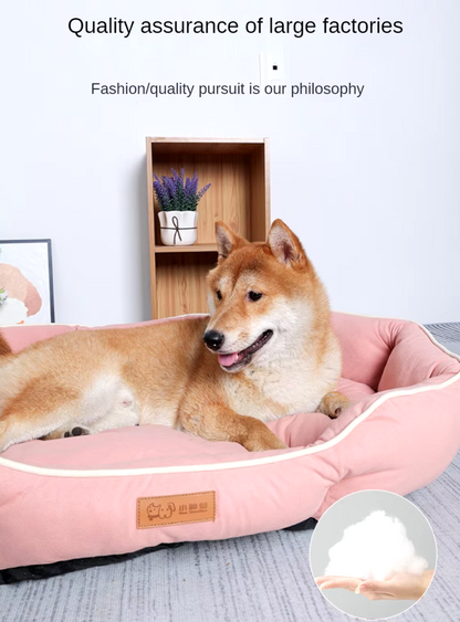 Universal four seasons dog kennel mat for small dogs, featuring soft fabric and sponge filling for year-round comfort and easy maintenance.