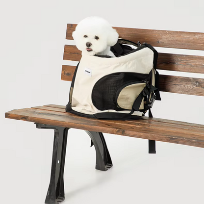 Breathable canvas pet sling carrier bag for small dogs and cats