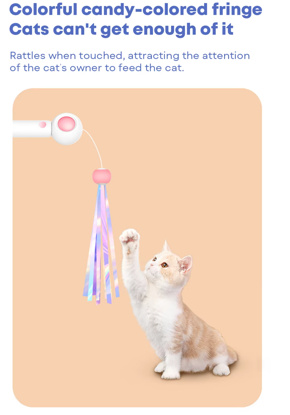 Interactive gravitational cat teaser with laser wand for engaging and safe play, designed for stimulating activity in cats.