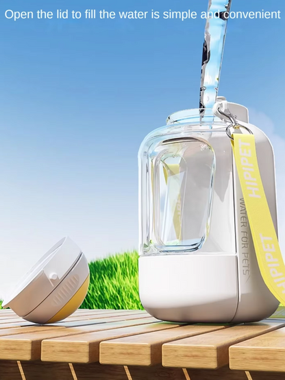 Portable dog travel water bottle with food container – ideal for hiking and trips