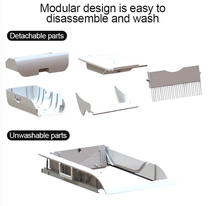 Automatic self-cleaning cat litter box with deodorizer and battery power