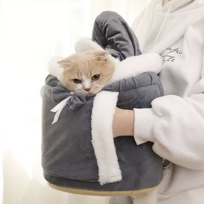 Pet Carrier Bag wearable plush nest backpack for small dogs and cats