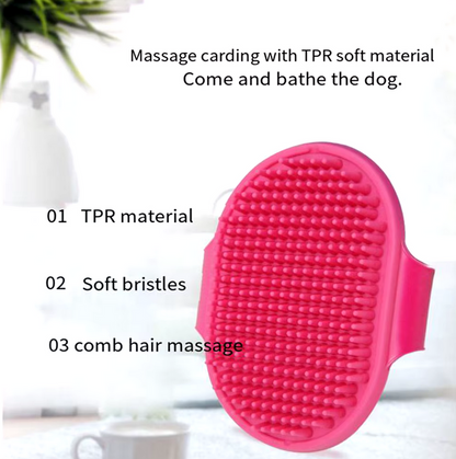 Pet Bath Massage Gloves for dogs and cats – Soft rubber grooming brush for shedding and relaxation