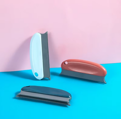 Reusable pet hair remover brush with ergonomic handle and TPR bristles