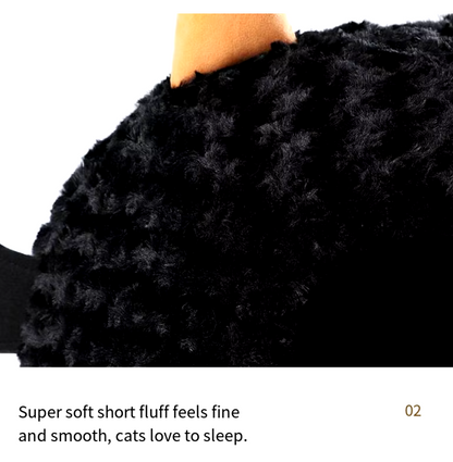 Halloween-themed imp cat house with cozy plush design for cats and small dogs.