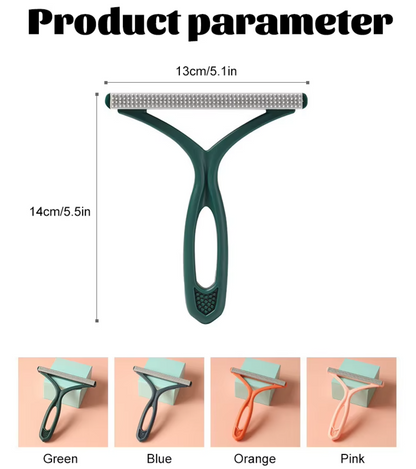Professional dual-sided pet hair removal brush for furniture and floors