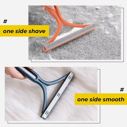 Professional dual-sided pet hair removal brush for furniture and floors
