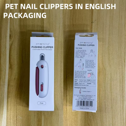 Stainless steel pet nail clippers with safety lock and ergonomic handle