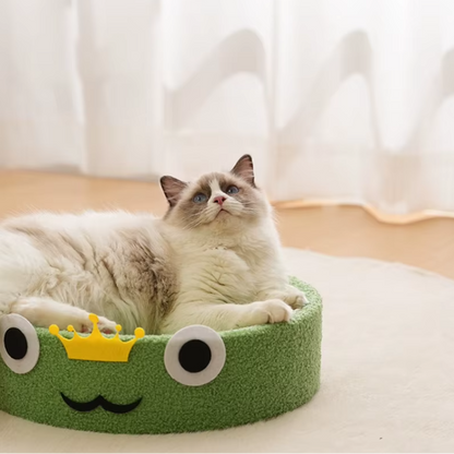 2-in-1 cat scratcher and bed with recyclable bowl-shaped sisal surface