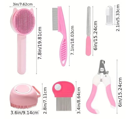 8-Piece Cat Grooming Kit – Complete Care for Cats & Small Dogs