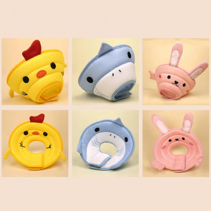 Adjustable soft cotton pet recovery cone for post-surgery healing