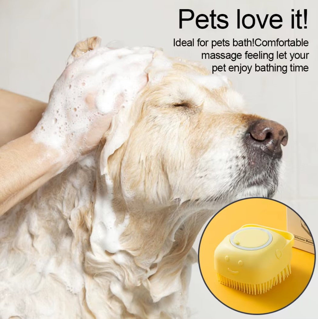 Soft silicone pet bath massage grooming gloves for dogs and cats