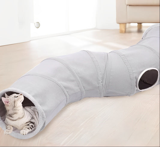 Collapsible Cat Tunnel, Interactive Tunnel for Cats, Cat Play Tunnel with Peek Holes