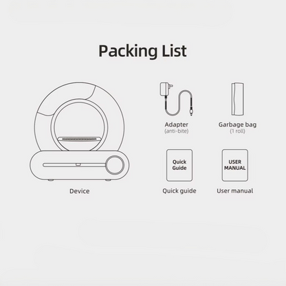 Bac à litière automatique intelligent entièrement fermé pour chat