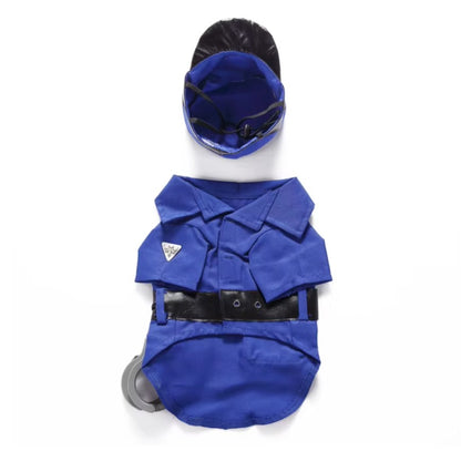 Pet wearing Halloween and Christmas knitted sweaters, featuring festive designs for dogs and cats.