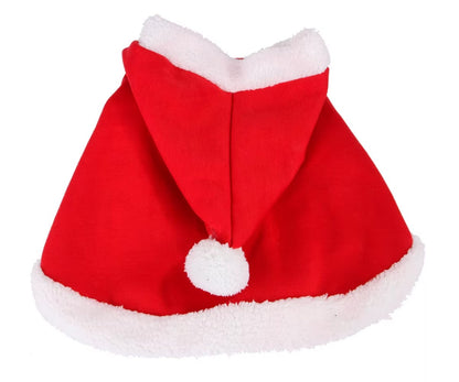 Cute Pet Christmas Cloak – Festive Red and Brown Cape for Holiday Cheer
