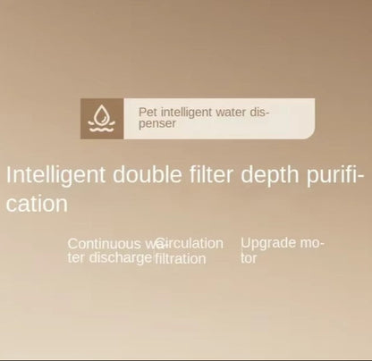 3L automatic cat water fountain with dual outlets and quiet motor for continuous hydration.