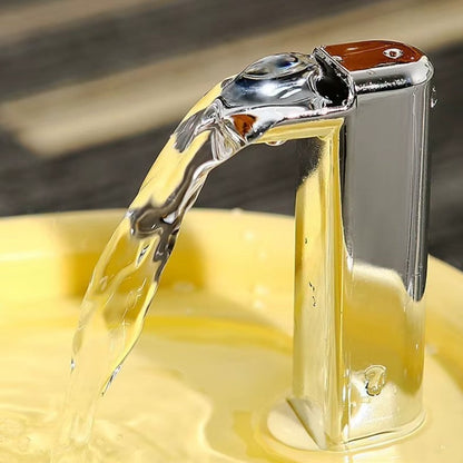 Silent automatic cat water fountain with double filtration and smart flow system for healthy hydration.