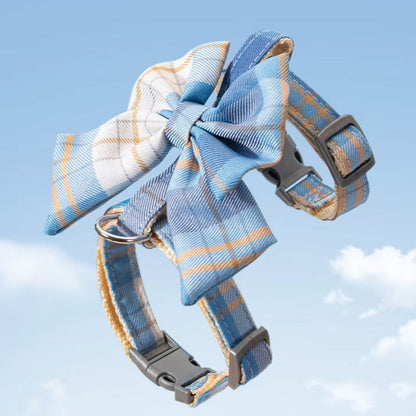 Adorable cat and dog harness vest with adjustable breast strap and matching leash for small pets.