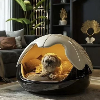 Caseta para mascotas cápsula espacial de lujo premium: caseta para perros de interior premium para todas las estaciones