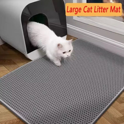 Double-Layer Waterproof Cat Litter Mat – Soft EVA Material for Mess-Free Floors - The Pet Paradise