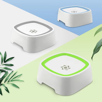 Anti-spill dog drinking water bowl with floating plate design for clean, splash-free pet hydration indoors and during travel.